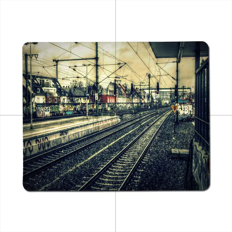 

MaiYaCa Railway background Gamer Speed Mice Retail Small Rubber Mousepad for DOTA2 CS GO Game Playing Lover