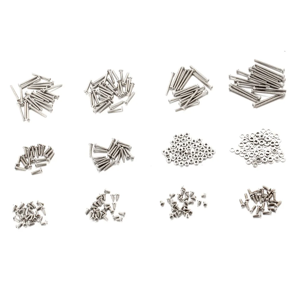 Винты с крестообразной головкой M2 из нержавеющей стали 900 шт. и 2 плоских