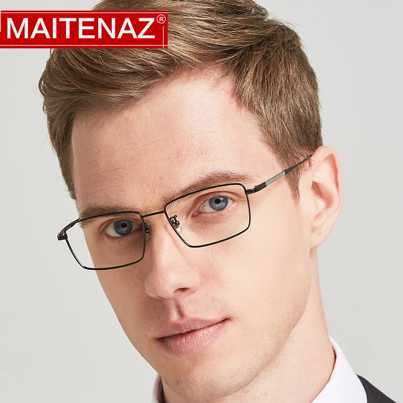 MAITENAZ титановый рецепт очки Бизнес близорукость для дальнозоркости мужчин женщин