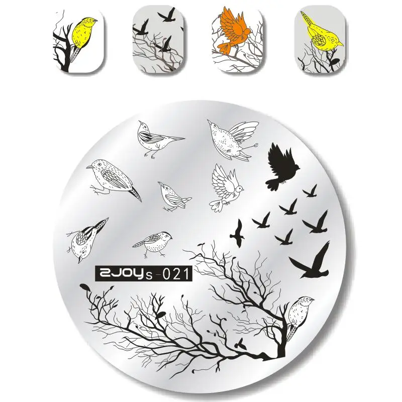 Дешево! Серия Zjoys геометрический гвоздь штамповка шаблон цветок весенний лист