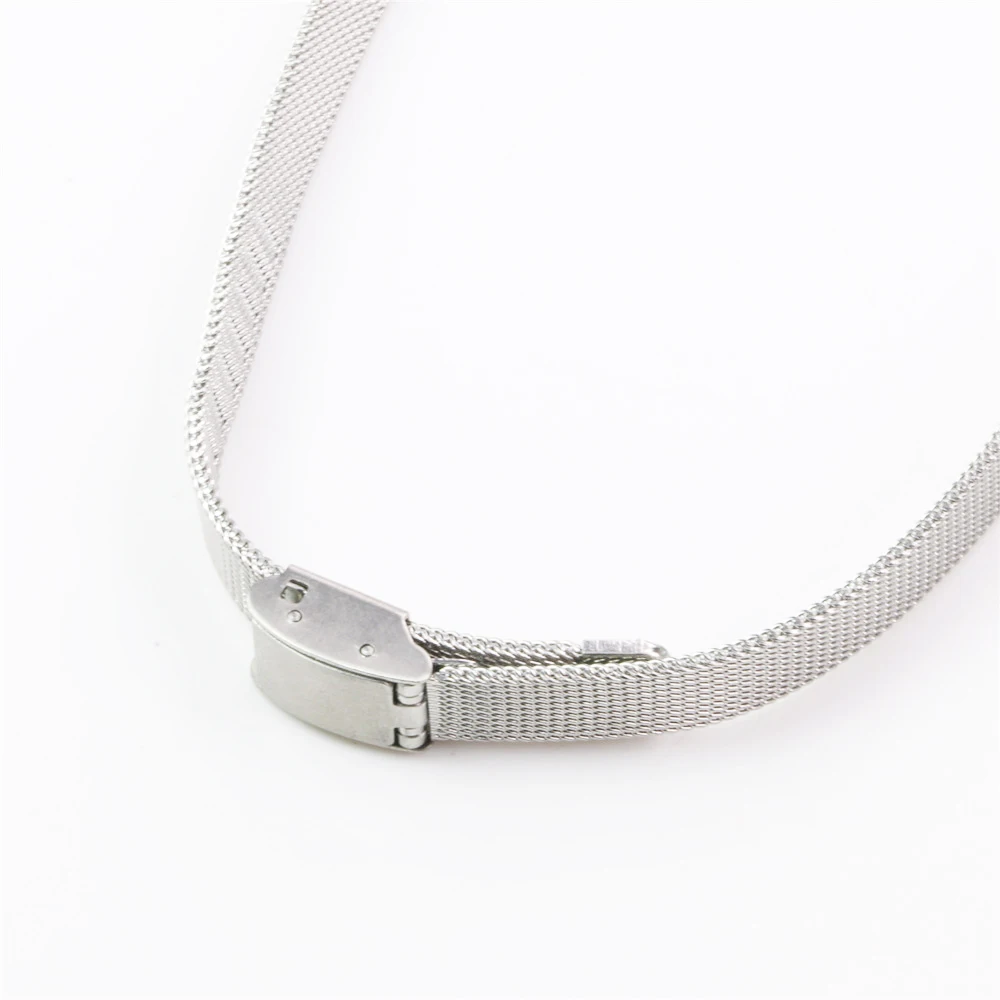 

Way Deng - Women Silver Milanese Stainless Steel Watchband Watch Band Strap 8mm 10mm Hook Buckle Bracelet Cuff Bangle - Y151