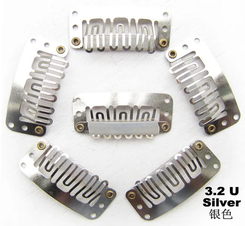 Similler 100 шт/партия U черный коричневый серебряный зажим для наращивания волос