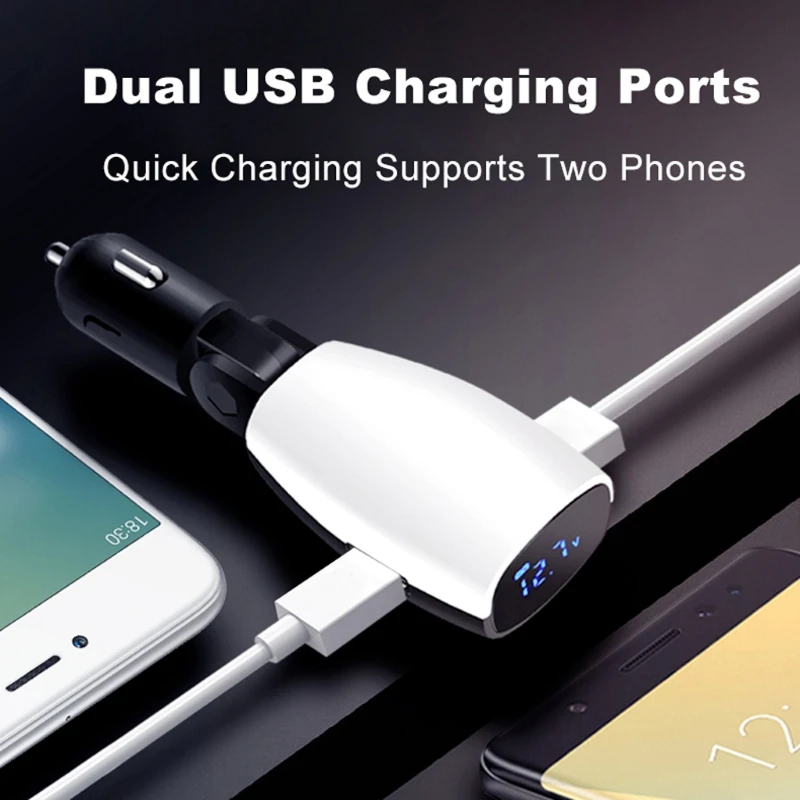 Регулируемый угол двойной Порты USB 3.1A автомобиля Зарядное устройство 12V 24V