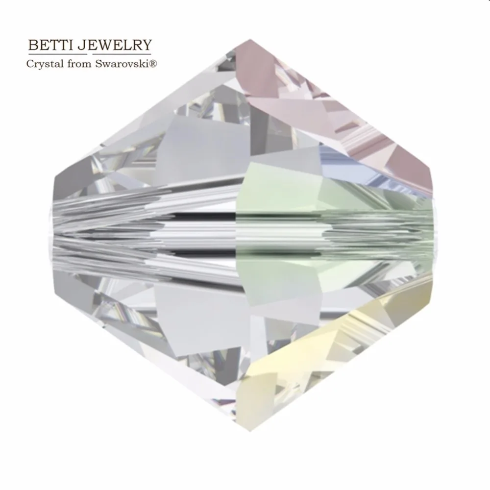 Гладкие биконусные шарики Ms Betti 5328 5 мм с кристаллом ромб Swarovski свободные