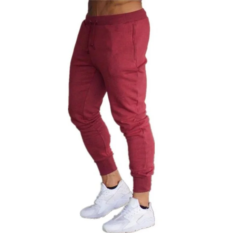 New 2019 Autumn Joggers Mens Slim Fit Sweatpants Gyms Pants Fitness Workout Solid Sportswear Trousers Male Fashion Pencil | Мужская