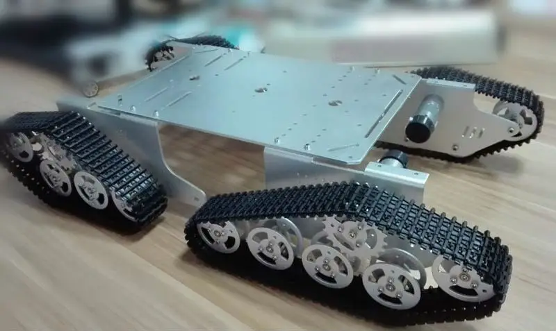 Металлическое шасси для танка на радиоуправлении 4WD гусеничный автомобиль с