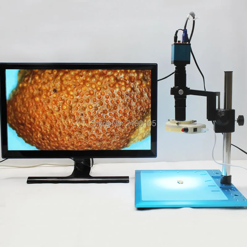 Камера микроскопа с тремя выходами VGA USB AV InterfaceIndustrial + прецизионное основание для