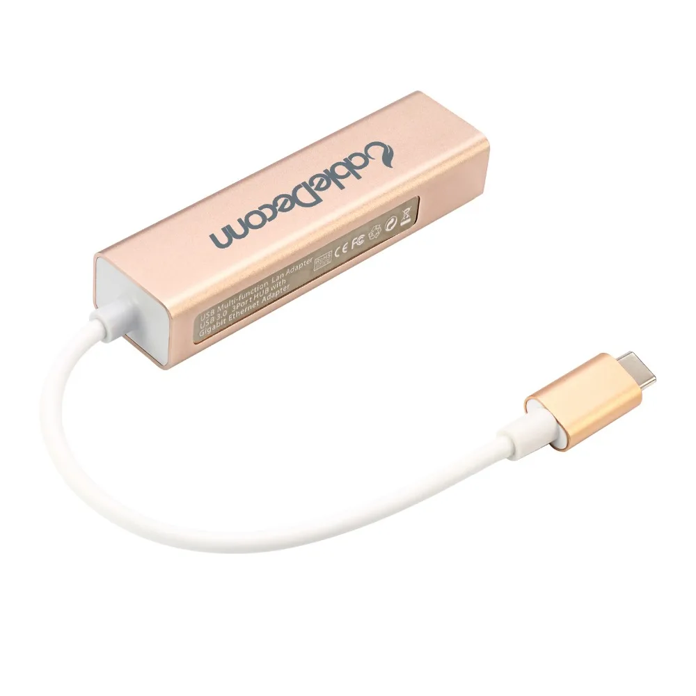 Thunderbolt 3 Ethernet RJ45 USB 0 концентратор usb3.1 Type-c USBc на порта Usb Gigabit LAN адаптер для Apple