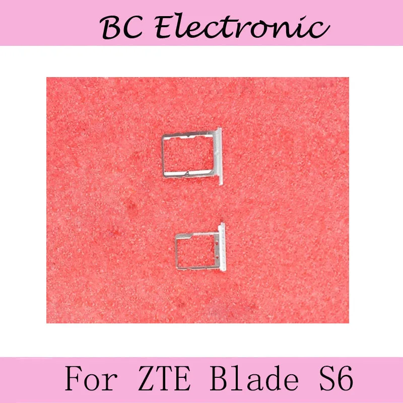 Оригинальный серебристый лоток для SIM-карты ZTE Blade S6 или фотодержатель слот