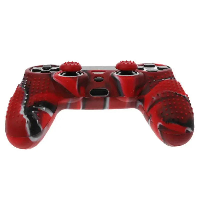 OOTDTY Противоскользящий силиконовый чехол с крышкой с ручкой для Playstation PS4 контроллер с 2 джойстиками крышка s Защитная крышка