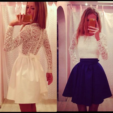 2015 весеннее белое кружевное платье для женщин модные вечерние платья с длинными