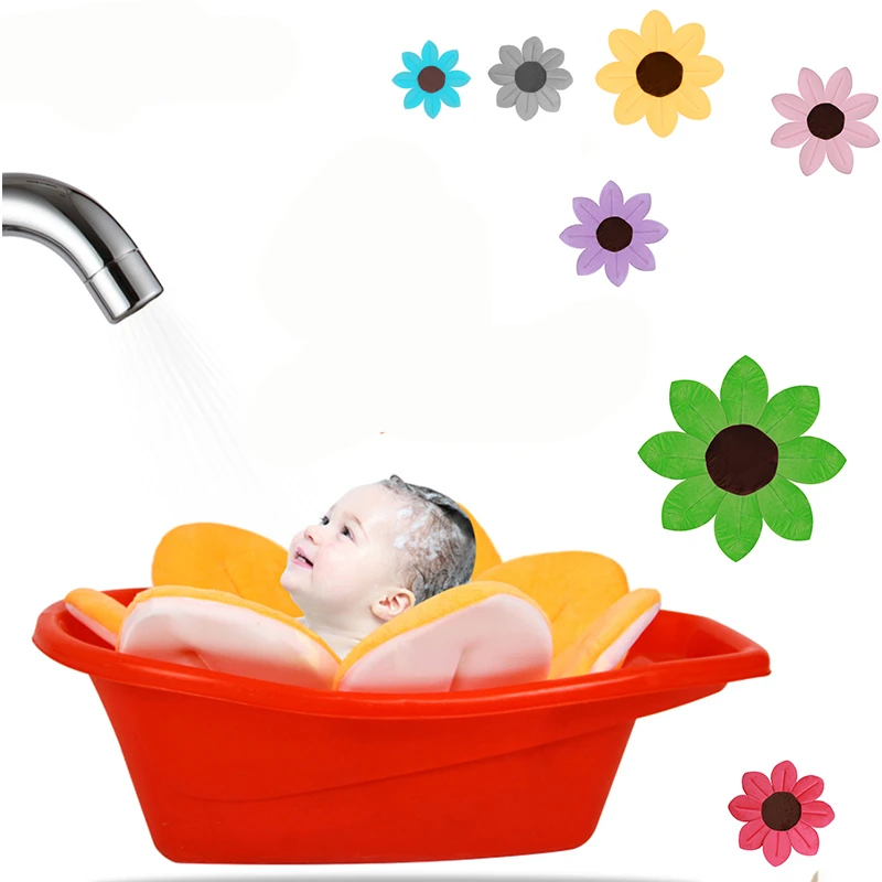 Детская ванночка Складная новорожденных припасы: цветы Форма шелковый атлас для