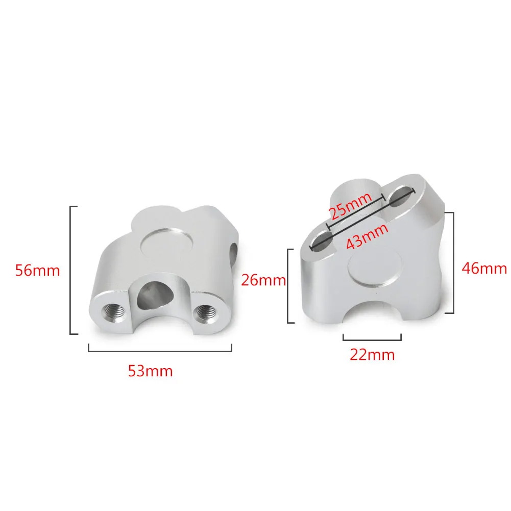 

2 Inch Pivoting Motorcycle Handlebar Riser For 7/8" 22mm Fat Handlebars Clamp Universal Motorbike Parts