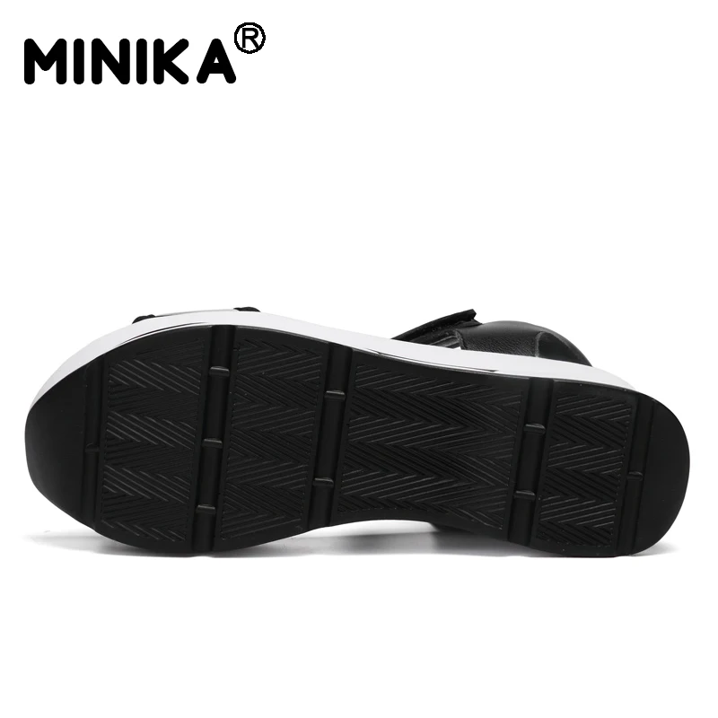 Minika/Новинка 2018 года Летняя женская повседневная обувь на толстой подошве