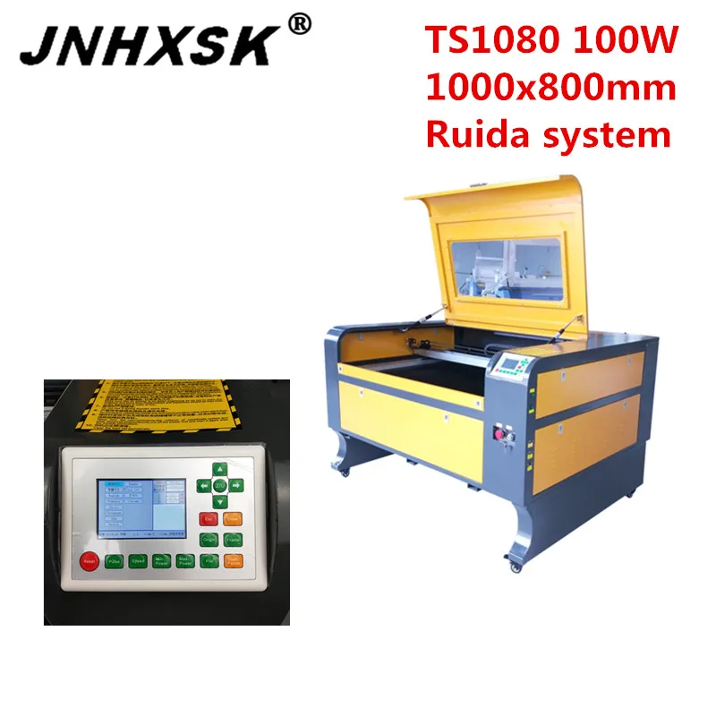 Лазерный гравер JNHXSK 100 Вт лазерный гравировальный режущий станок 1080 резак RUIDA из