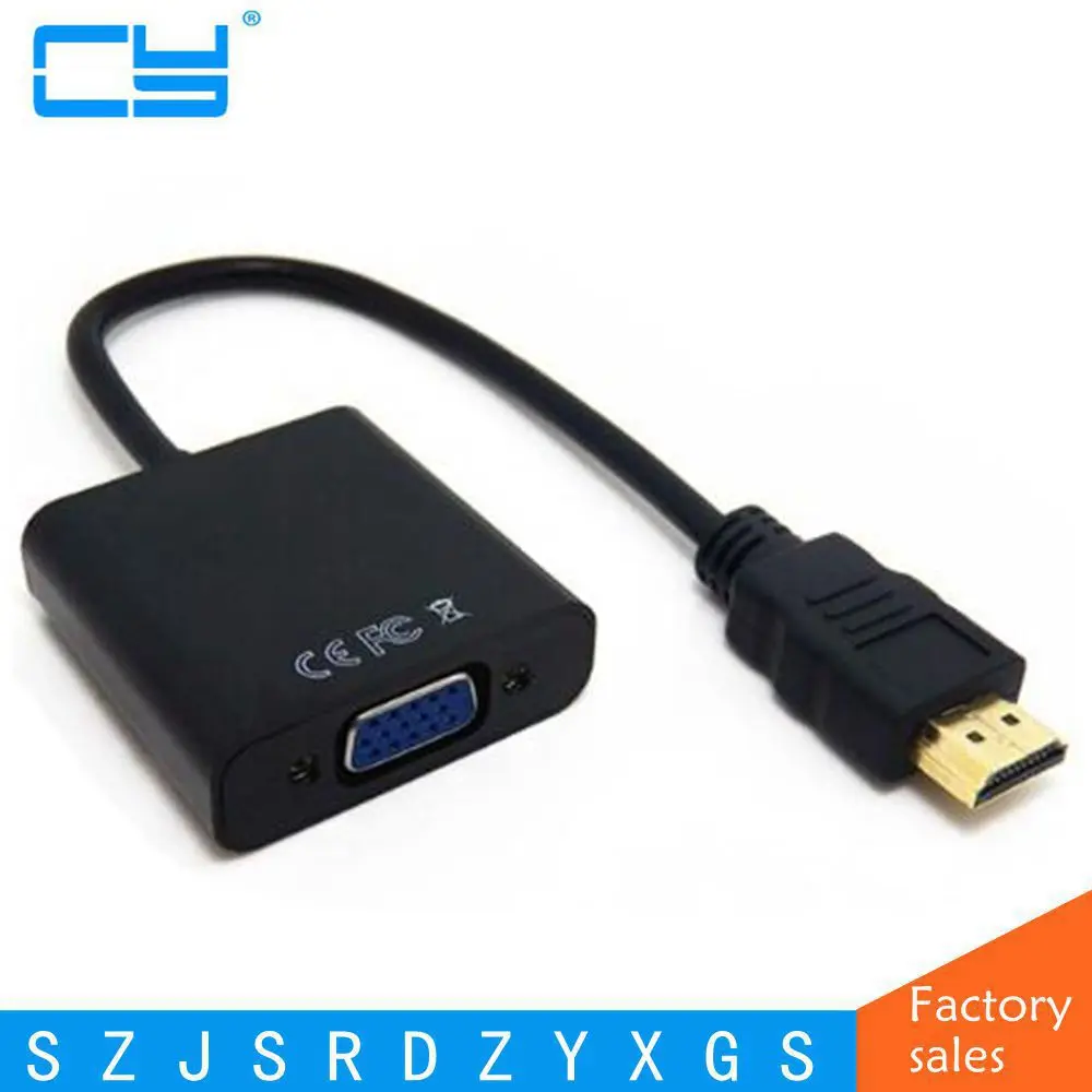 Совместимому с HDMI 2VGA к VGA кабель адаптер конвертер Поддержка Full HD 1080P HDTV Кабельный