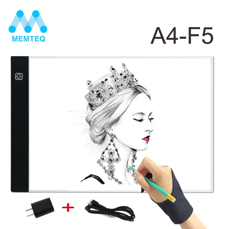 MEMTEQ A4-F5 графический планшет со светодиодной панелью для рисования копировальная