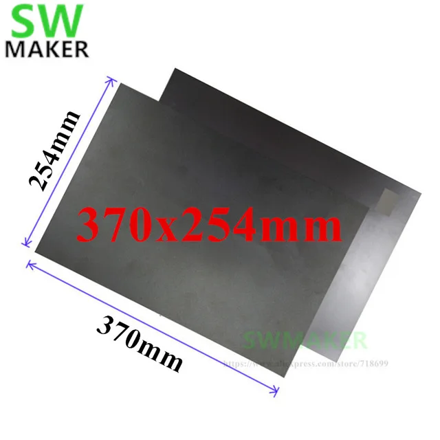 370x254мм Магнитная клейкая лента для печати на кровать наклейка гибкая пластина ПК