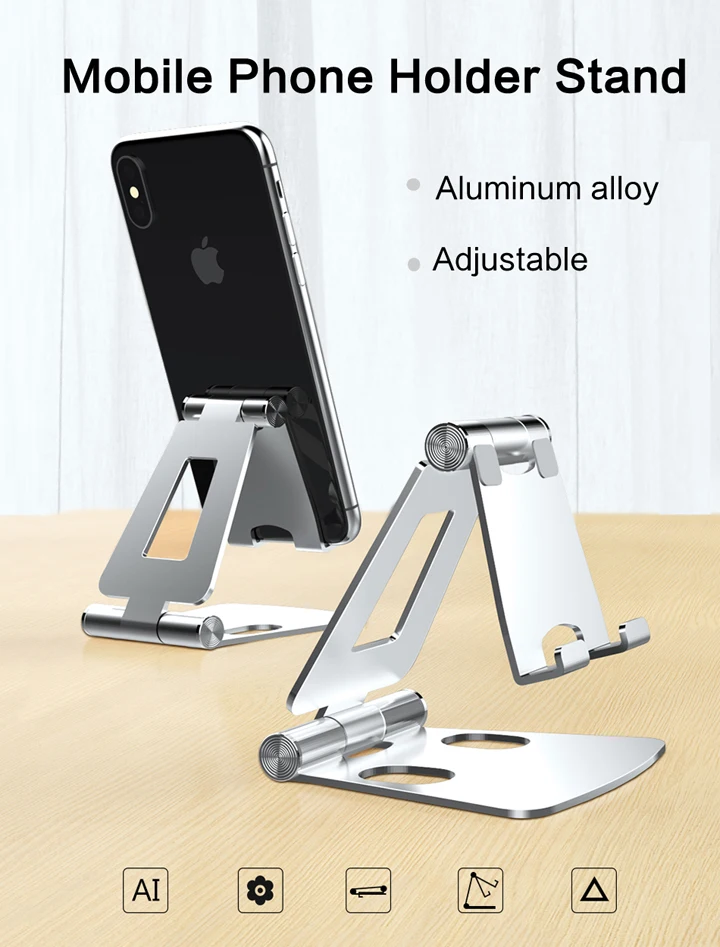 LINGCHEN держатель для телефона Подставка для iPhone 11 Xiaomi Mi 9 металлический держатель для телефона Складная подставка для мобильного телефона настольная подставка для iPhone 7 8 X XS