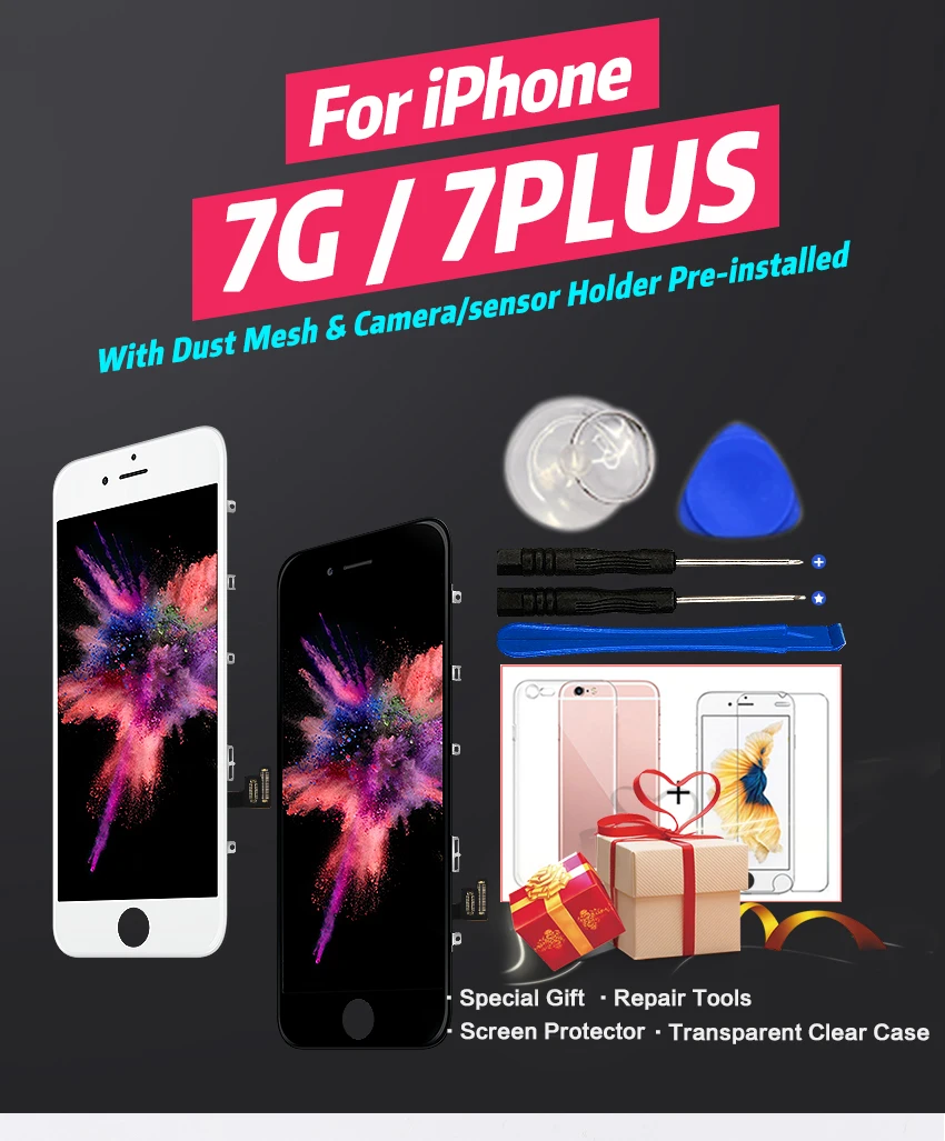 AAA+++ качественный ЖК-дисплей для iPhone 6 7 8 Plus, замена экрана для iPhone 5 5S X XR XS MAX, без битых пикселей, дисплей с 3D сенсорным экраном