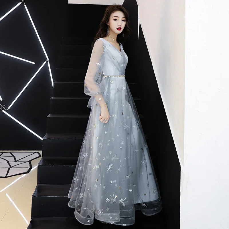 Длинное китайское Восточное Свадебное женское сексуальное вечернее платье