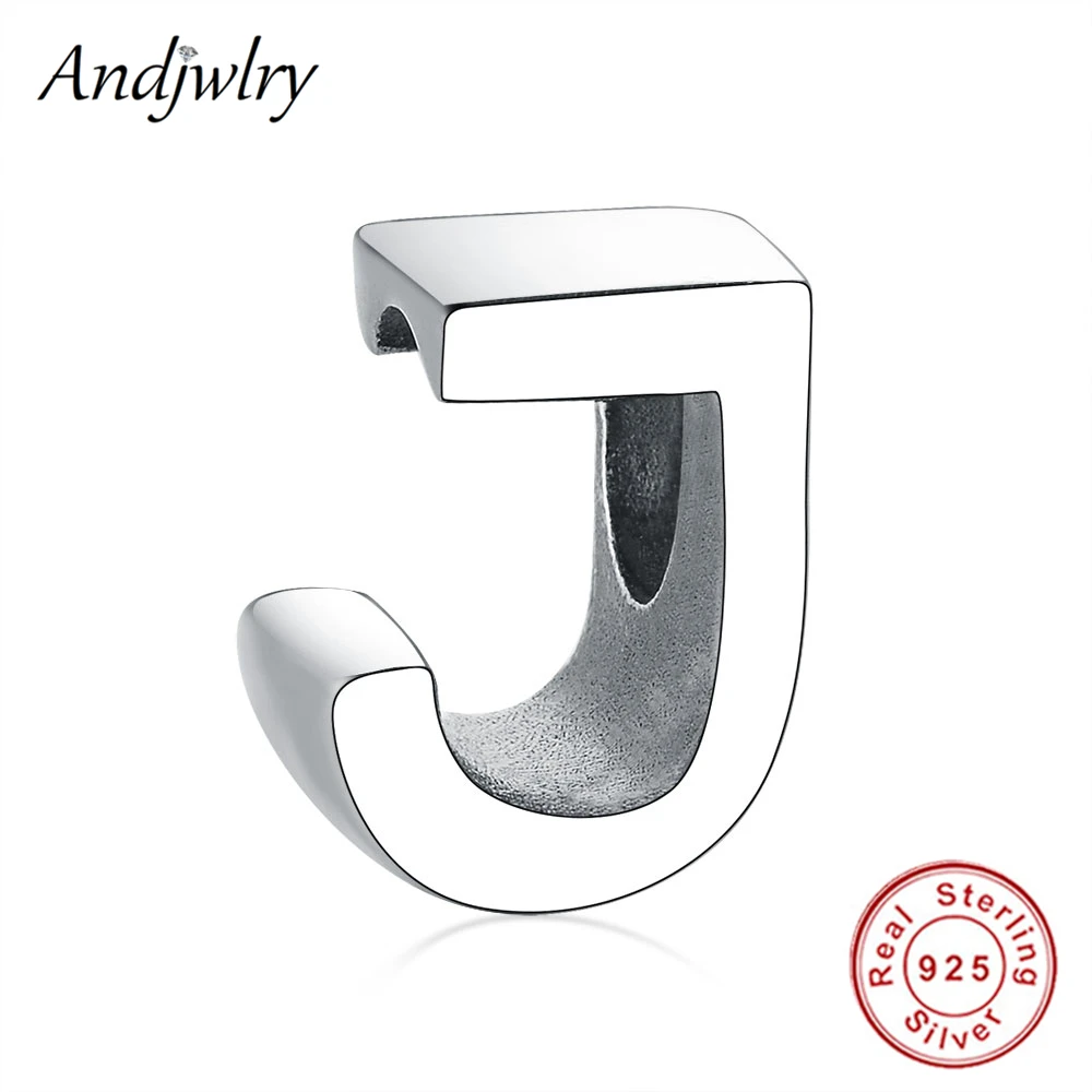 Подходит для браслетов Pandora, 925 пробы, серебро, оригинальные шармы от А до Я, бусина с буквой алфавита, сделай сам, изготовление ювелирных изделий, сделай сам, Berloque