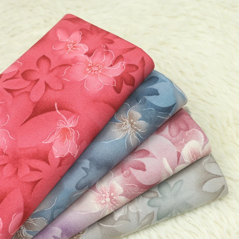 100% хлопок ткань в винтажном стиле окрашенная красивые цветочные принты сделай