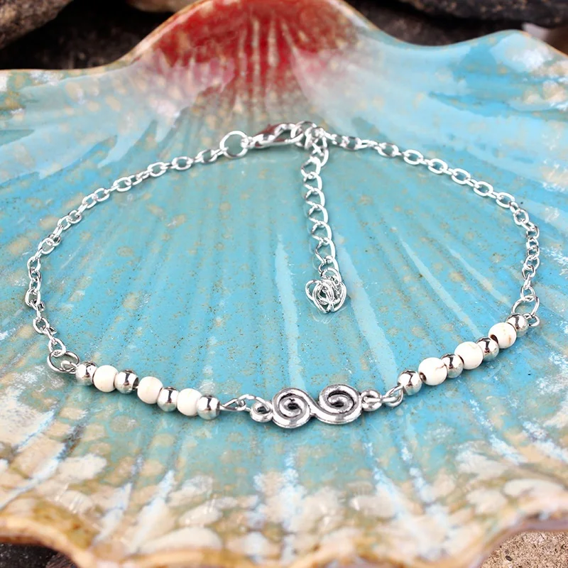 Браслеты на ногу в богемном стиле ювелирные украшения из бисера сплава спирали