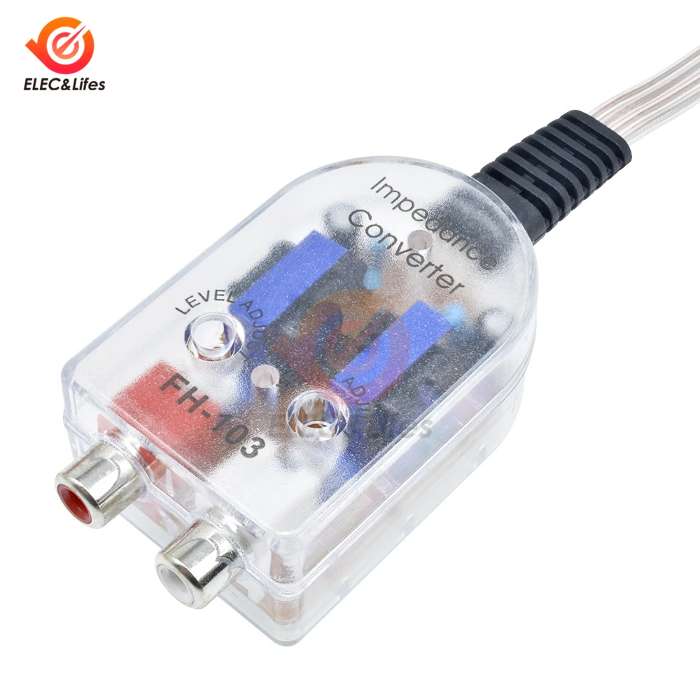12V автомобиль аудио с высоким и низким RCA линия сабвуфер аудио импедансный конвертер низкая аудио фильтр аудио выход