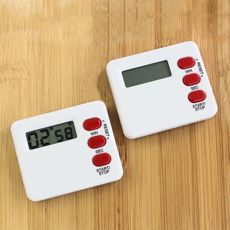 Квадратный портативный цифровой мини будильник с ЖК дисплеем магнитный