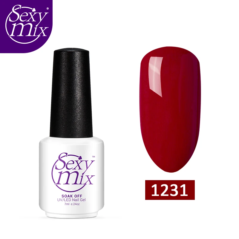 1231 Sexymix, 119 цветов, стойкий УФ-гель для ногтей, высокое качество, замачиваемый, для маникюра, лак для ногтей, для салона, УФ-эмаль, 7 мл, Гель-лак - Цвет: 1231