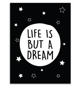 Современная черно белая Мотивационная типография мечты цитаты художественный