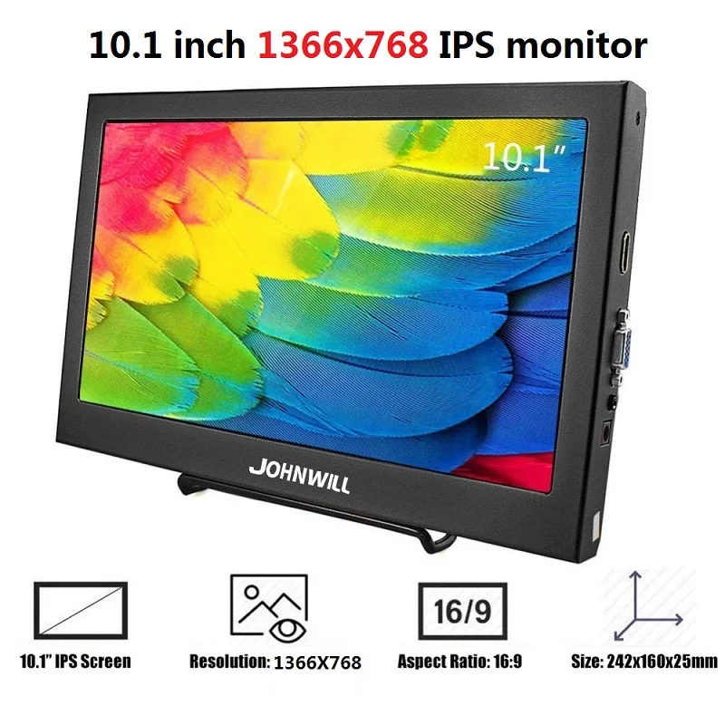 10.1 1366x768 Хит 11,6 дюймов 1920x1280 Разрешение HD ips портативный монитор для PS3 PS4 компьютер Diplay с VGA HDMI интерфейс встроенный динамик - Цвет: 10.1 1366x768