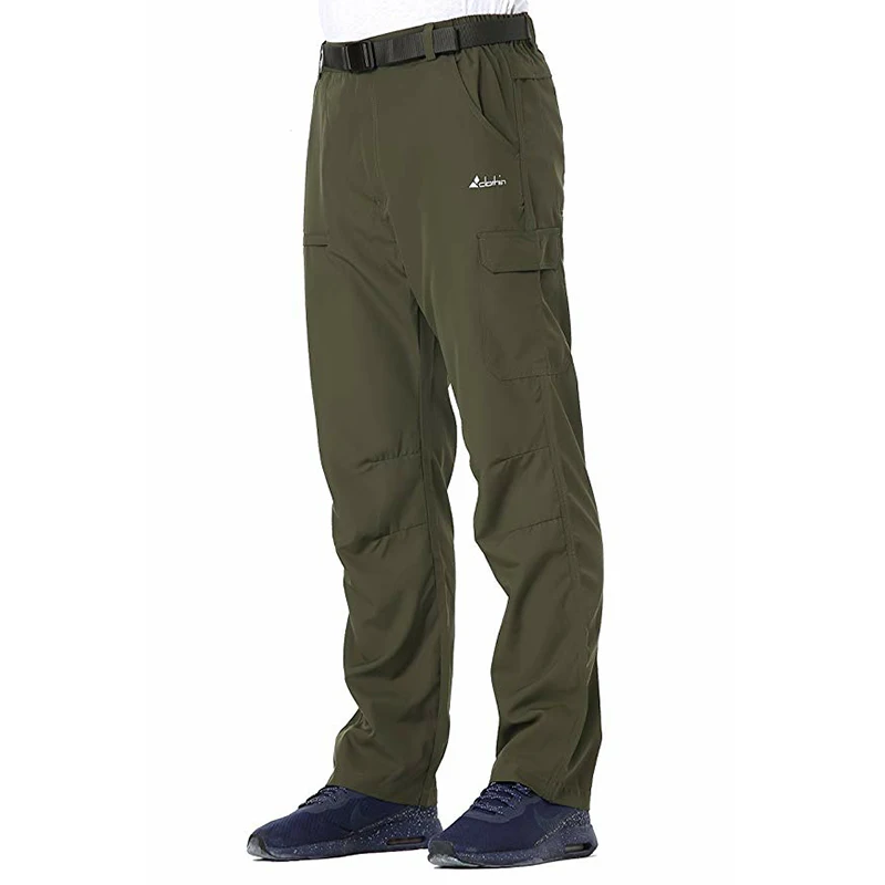 ARMY GREEN (US SIZE) Мужские с поясом сбоку Открытый Быстросохнущий Легкий эластичный пояс стрейч путешествия удобные брюки карго CP13208M@ обычный и американский размер - Цвет: ARMY GREEN (US SIZE)
