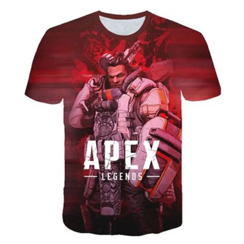 Летняя новая 3D футболка Apex Legends Горячая игра с коротким рукавом Мужская/Женская Повседневная футболка свитшоты S-6XL футболка