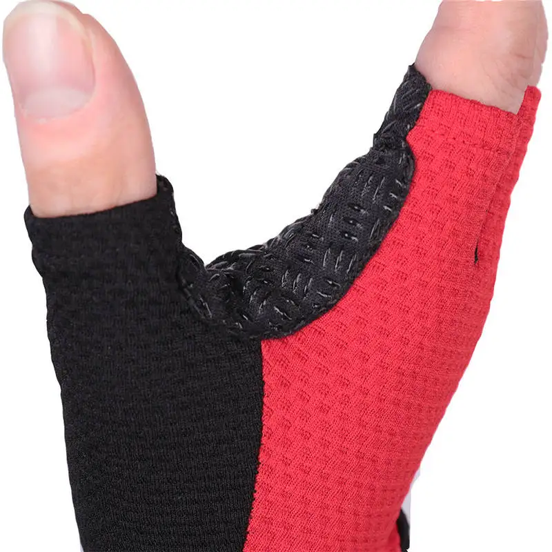 Велосипедные перчатки на полпальца Нескользящие мягкие из лайкры дышащие теплые