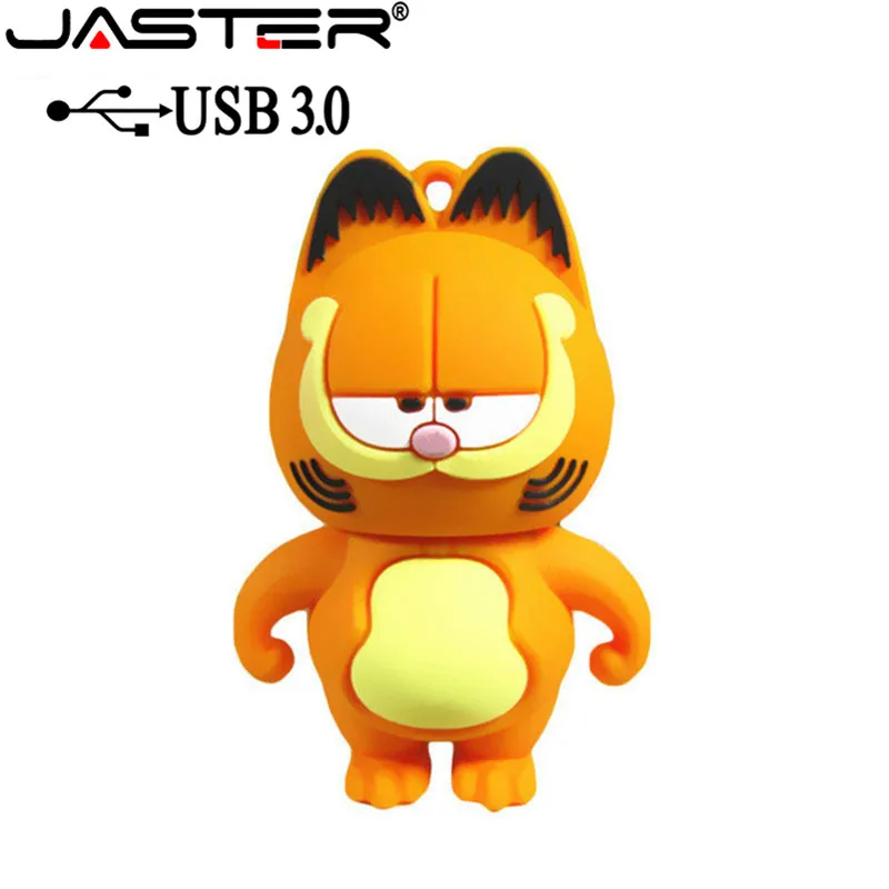 JASTER USB 3,0 флеш-накопитель Гарфилд Кэт 4 ГБ 16 ГБ 32 ГБ 64 Гб Usb флеш-накопитель карта памяти Флешка мини-подарок
