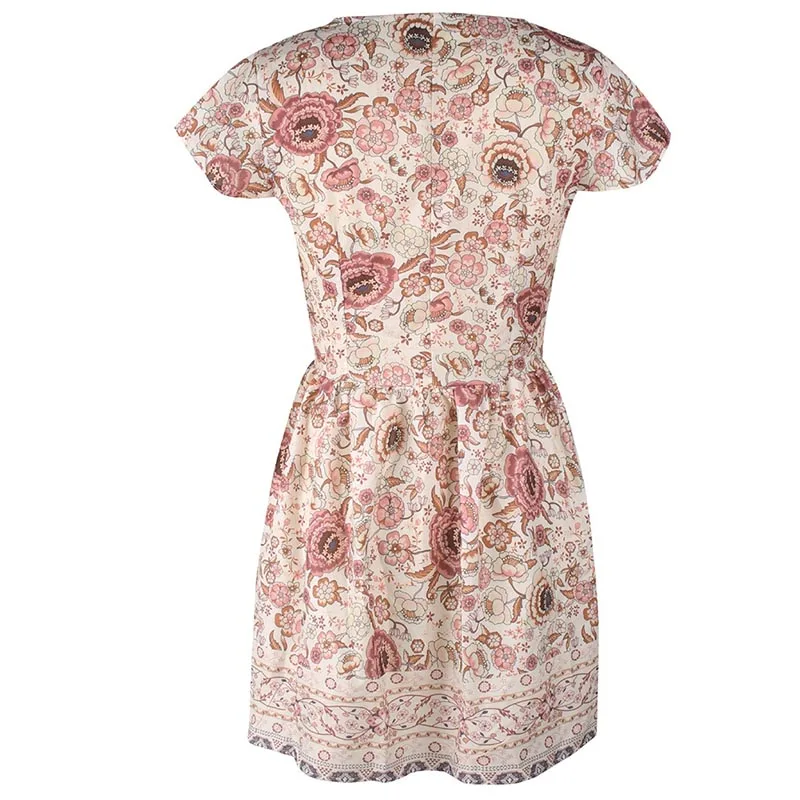 Женское повседневное пляжное платье Летнее женское глубокий v образный вырез с