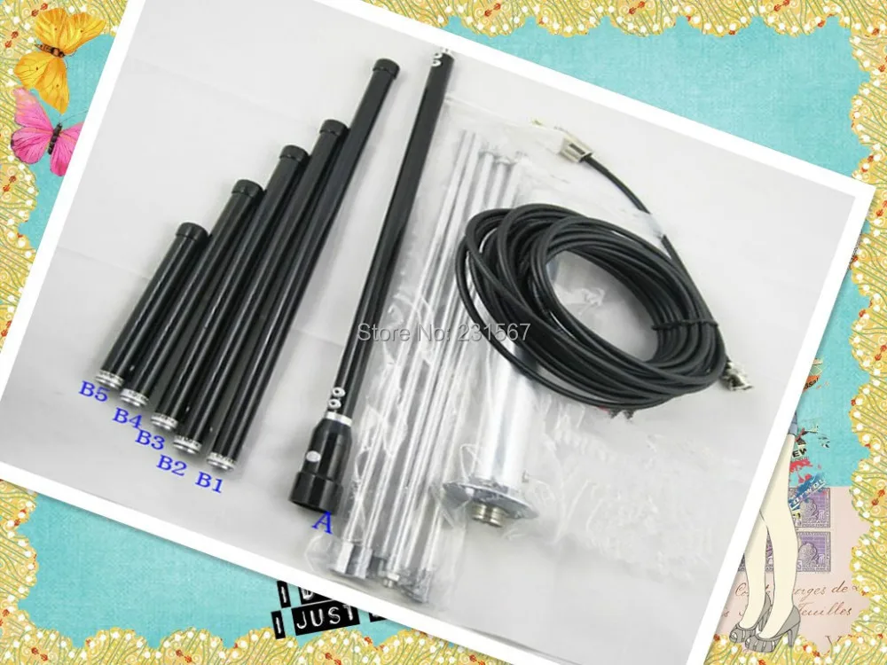 Профессиональная антенна 1/4 wave GP 5 частотных точек из алюминиевого сплава ЧМ