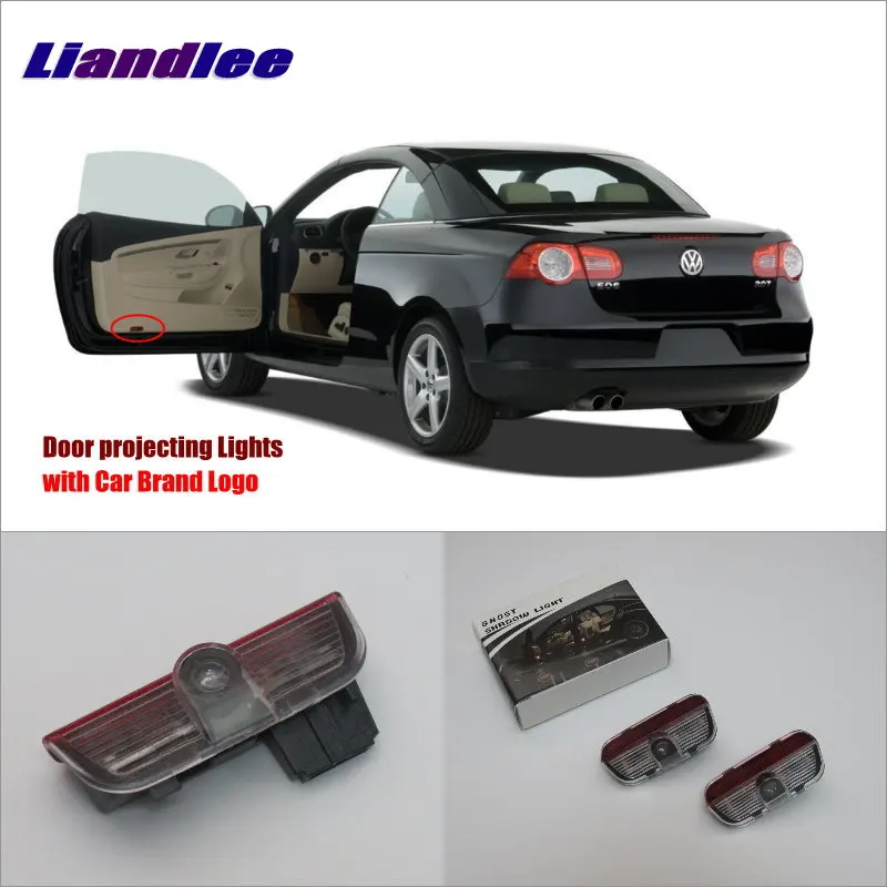 Liandlee для VolksWagen VW Eos 2011~ дверной призрачный теневой светильник s автомобильный фирменный логотип светодиодный проектор приветственный светильник для дверей
