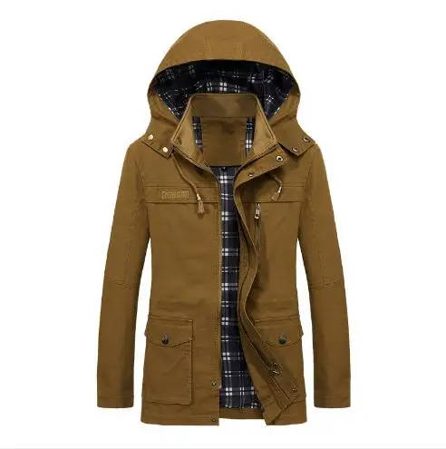 Coral Red jacket Весна осень Тренч Мужская Военная ветровка куртка из чистого хлопка размера плюс мужская верхняя одежда - Цвет: Coral Red jacket
