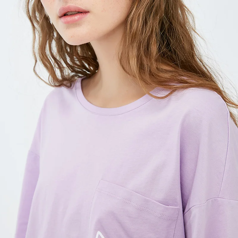 Vero Moda Весна и лето Печатный круглый вырез свободная футболка | 318401501