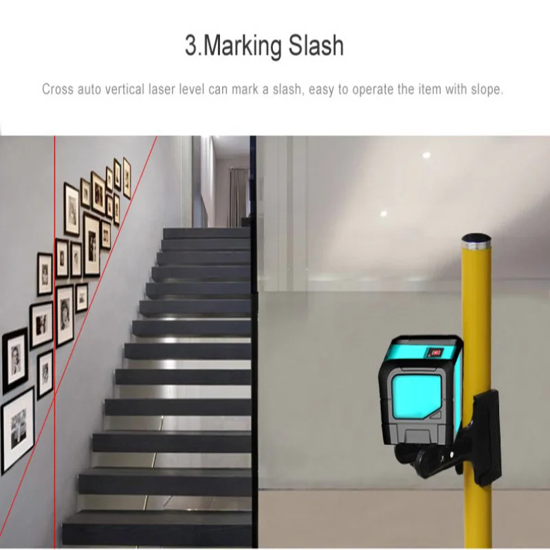 

MiLeseey Laser level Wave Length 635 nm professionele carbon statief voor laser-niveau