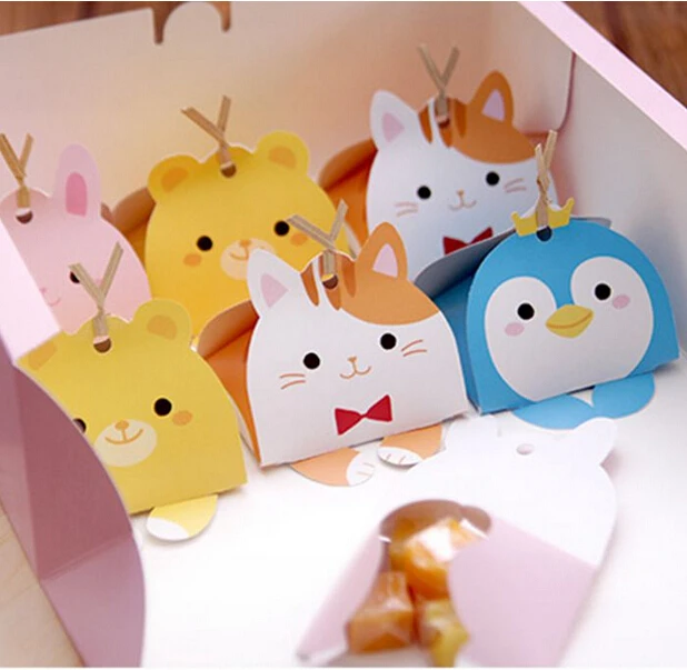 50 шт. DIY милые сафари животные моделирующие конфеты коробка дети первый день