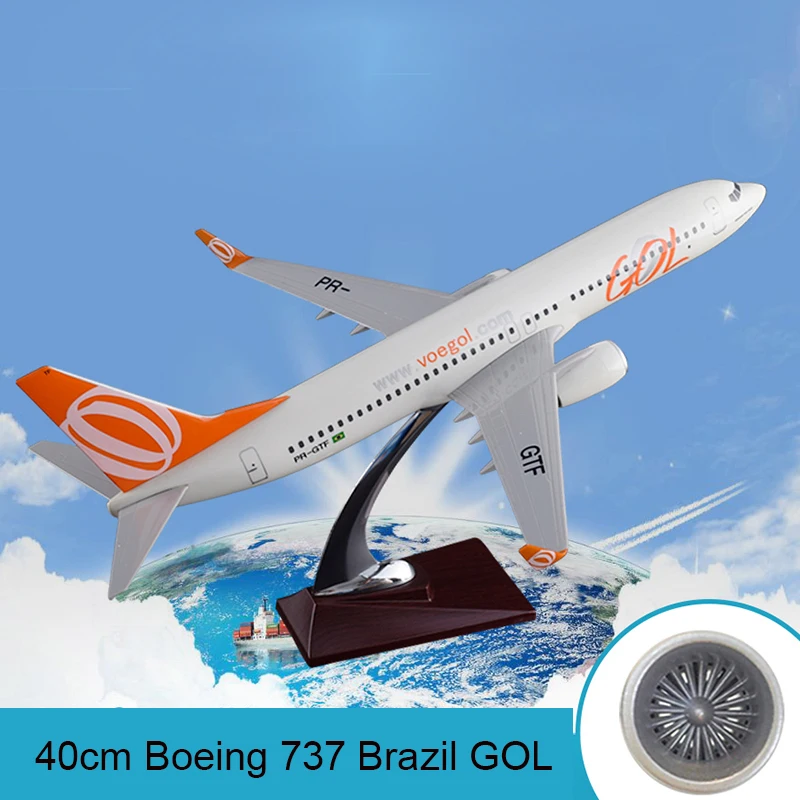 40 см Boeing 737 Бразилия гол с трёхмерными чертёжами авиакомпаний B737 800 PR GTF самолет