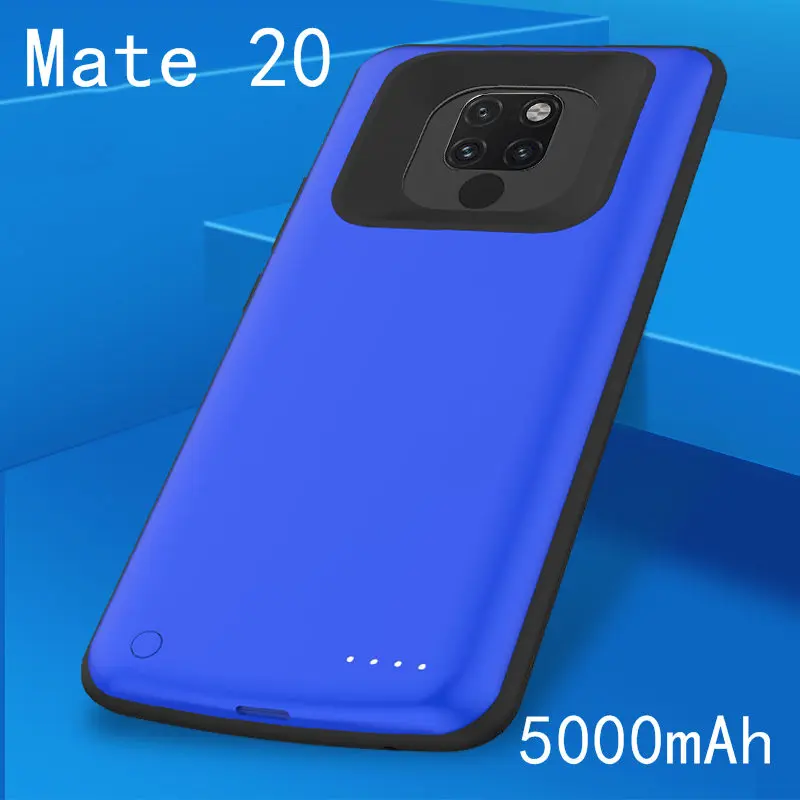 Mate 20-Blue Для huawei mate 20 Pro зарядное устройство чехол mate 20 тонкий противоударный силиконовый мягкий каркас внешний аккумулятор чехол s чехол для зарядки - Цвет: Mate 20-Blue