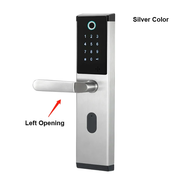 Silver-Left opening YOHEEN умный биометрический замок для отпечатков пальцев с цифровым паролем RFID карта Ключ Электронный умный дверной замок для отпечатков пальцев - Цвет: Silver-Left opening