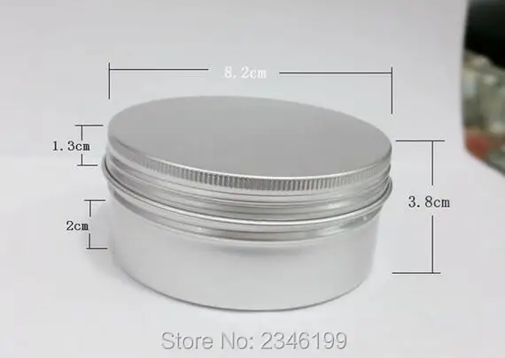 

150G 150ML Aluminum Cream Jar, Big Volume Aluminum Cans With Screw Cap, Cosmetic Skin Care Cream Packaging Tins, 20pcs/lot