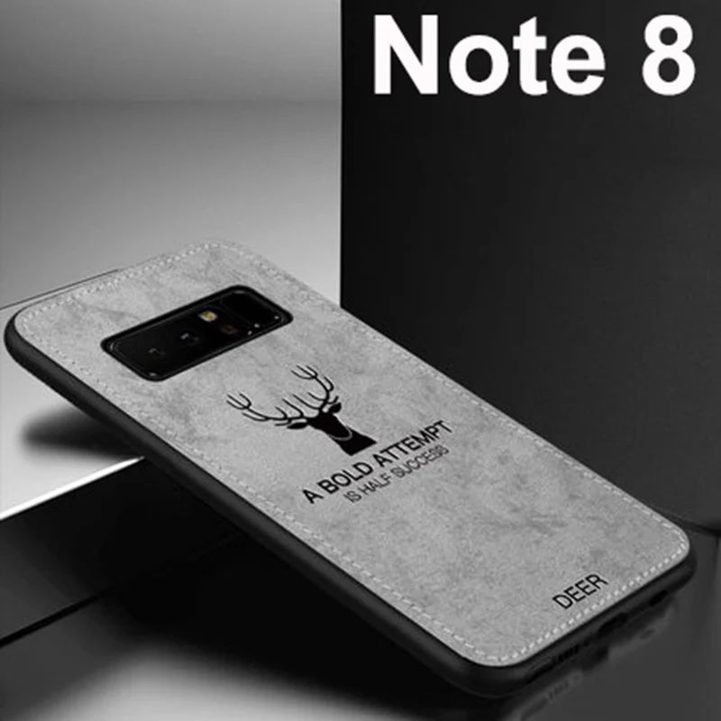 

Тканевый чехол с оленем для Samsung Galaxy Note8, чехол для Samsung galaxy Note 8, полный чехол для телефона N9500, Мягкий Силиконовый противоударный чехол
