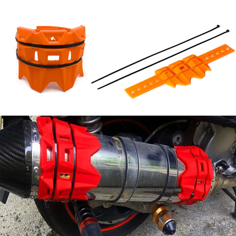 Универсальное кольцо защиты выпускной трубы мотоцикла из резины для предотвращения ожогов.